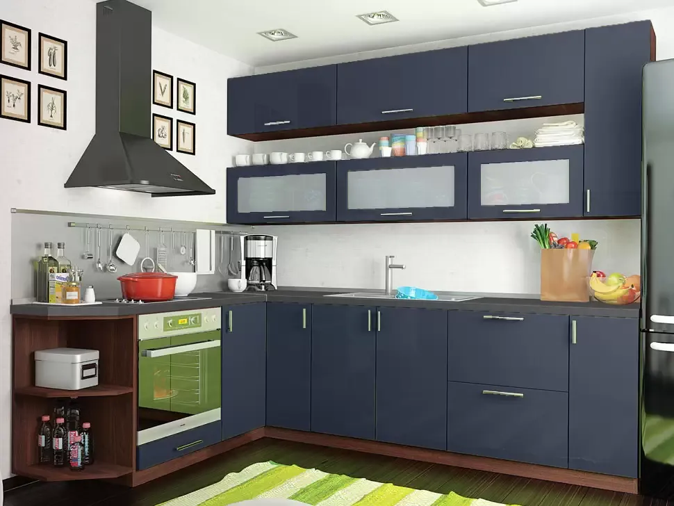 Серая угловая кухня Color-MIX VIP-Master 2600x1900