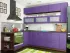 Фиолетовый металлик угловая кухня Color-MIX VIP-Master 2600x1900