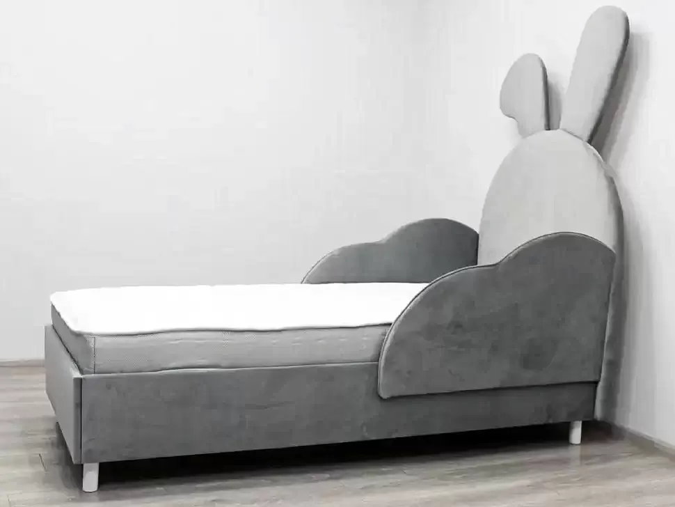 Серая детская кровать BabyBoom Rabbit мебельной фабрики ШИК-Галичина вид сбоку Серая детская кровать BabyBoom Rabbit мебельной фабрики ШИК-Галичина вид сбоку