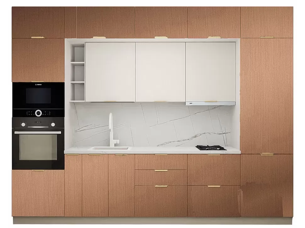 LuxeForm 38 Мм Червона Мідь Модульна кухня 3200 мм МДФ фасади Idea LuxeForm Рост