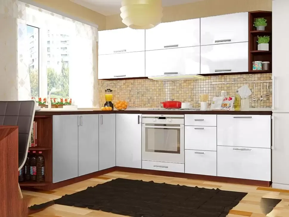 Белая угловая кухня Color-MIX VIP-Master 2600x2100 Белая угловая кухня Color-MIX VIP-Master 2600x2100