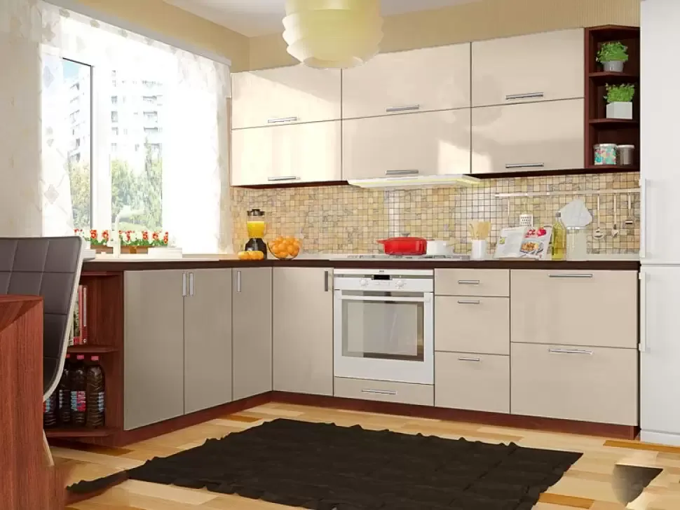 Кремовая угловая кухня Color-MIX VIP-Master 2600x2100 Кремовая угловая кухня Color-MIX VIP-Master 2600x2100
