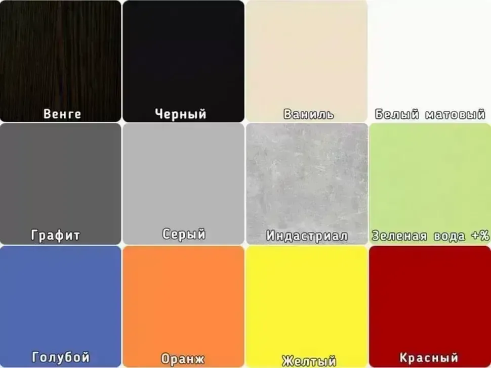 Цвета ДСП фабрики Тиса-Мебель