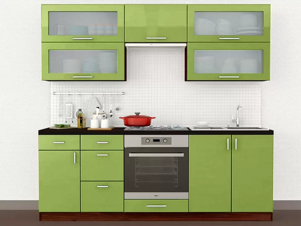 салатовый металлик прямая кухня Color-MIX VIP-Master 2.2 метра салатовый металлик прямая кухня Color-MIX VIP-Master 2.2 метра