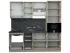 Модульная кухня Acryl 2,2 м со столом 1,2 м фасады LuxeForm Рост