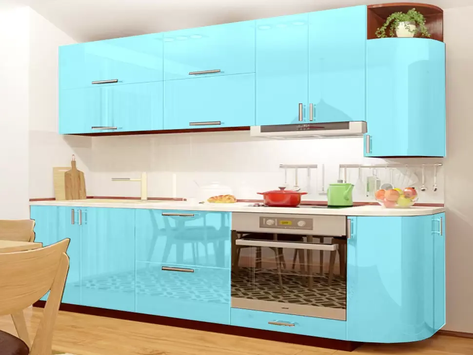 Голубая кухня Color-MIX VIP-Master 2.3 метра