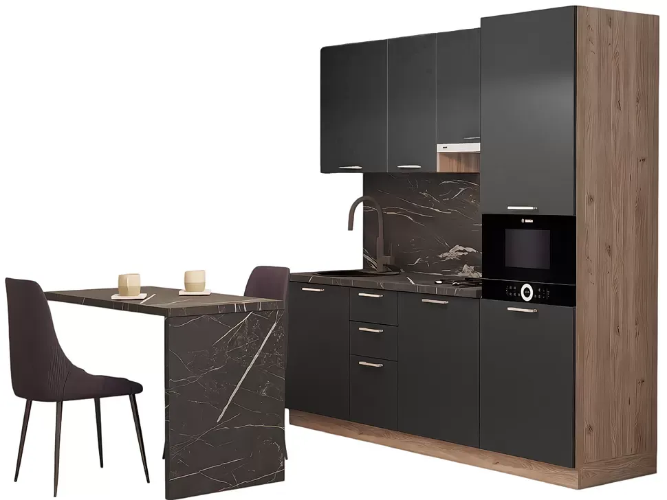 LuxeForm 38 Мм Аріан Модульна кухня 2200 зі столом 1200 МДФ фасади Idea LuxeForm Рост