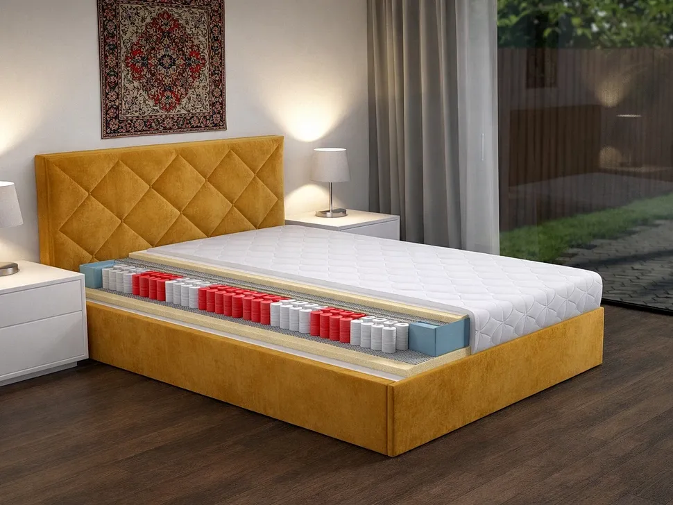 Матрац Софт Браво м'який на пружинному блоці Pocket Spring на ліжку