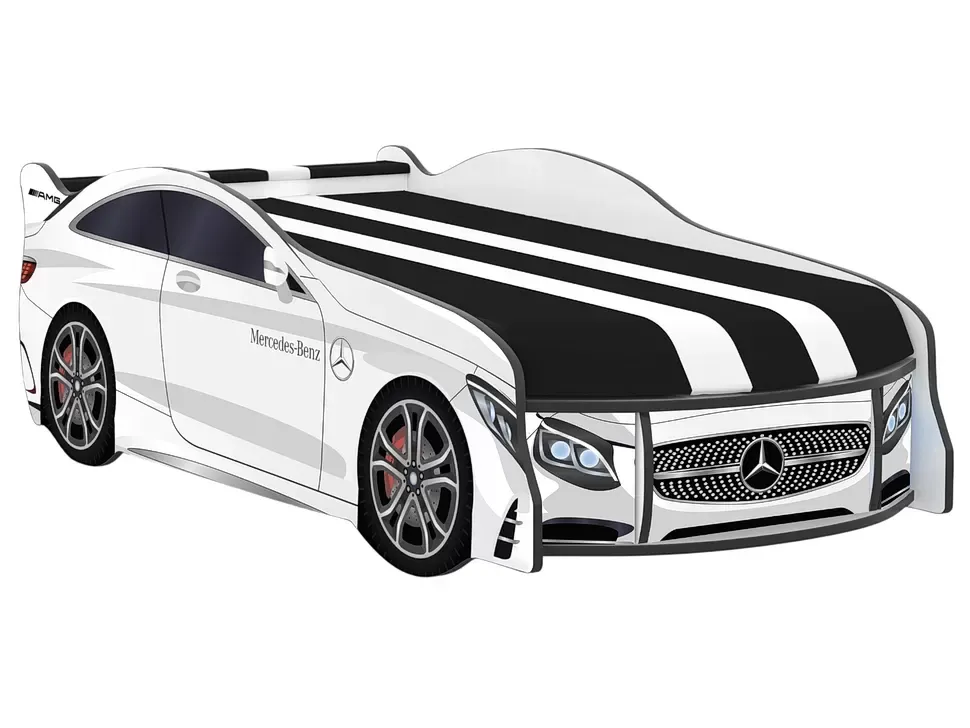 Диван-ліжко машина Mercedes White Space 05 Viorina DEKO Мерседес білий купити в Києві – Київ-Меблі™