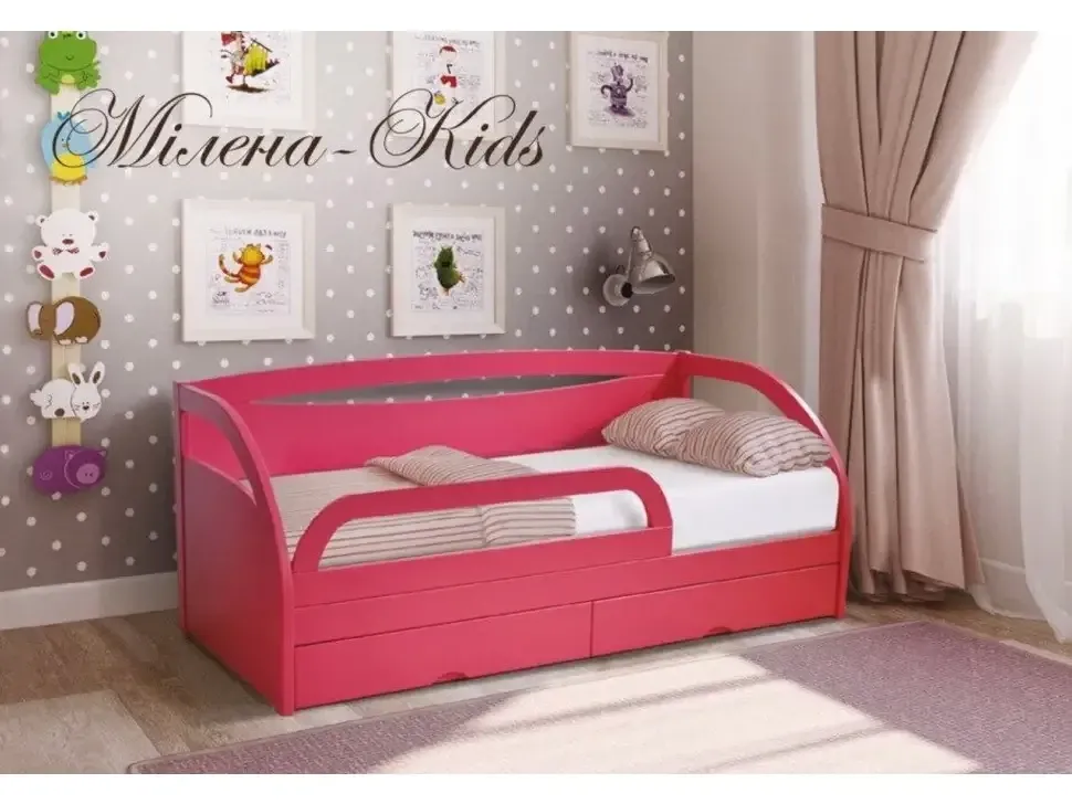 Дитяче дерев'яне ліжко Мілена Kids Єлісєєвські Меблі фото 2 Дитяче дерев'яне ліжко Мілена Kids Єлісєєвські Меблі фото 2