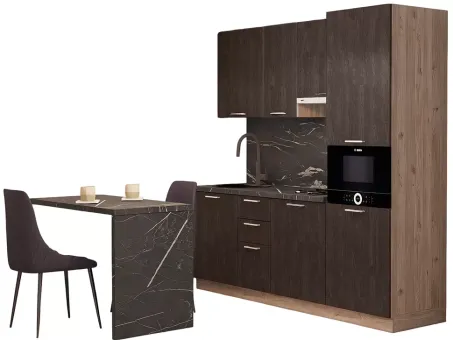 Модульная кухня Idea 2,2 м со столом 1,2 м фасады LuxeForm Рост