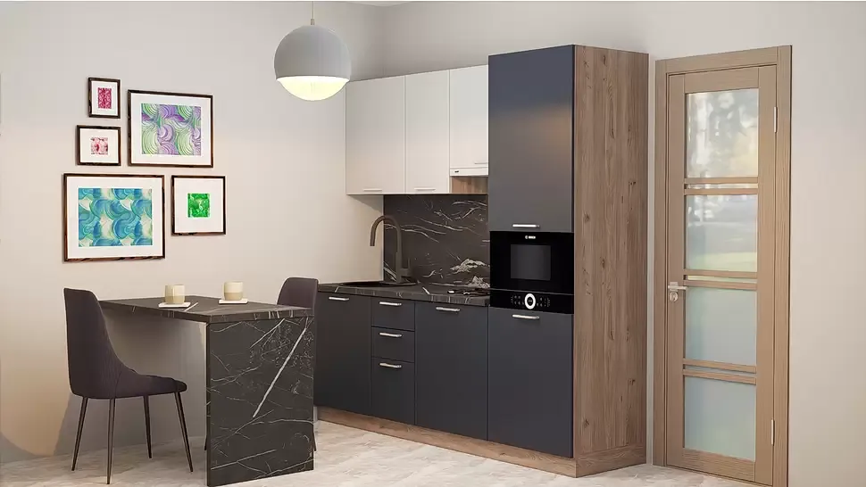 Модульная кухня Idea 2,2 м со столом 1,2 м фасады LuxeForm Рост фото 3 Модульная кухня Idea 2,2 м со столом 1,2 м фасады LuxeForm Рост фото 3