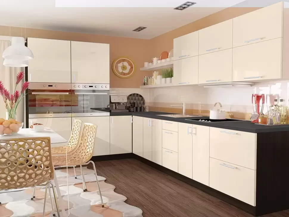 Бежевая угловая кухня Color-MIX VIP-Master 3200x2140x2000 Бежевая угловая кухня Color-MIX VIP-Master 3200x2140x2000