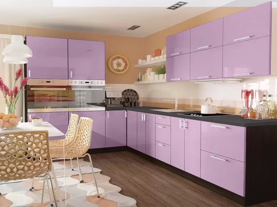 Розовая угловая кухня Color-MIX VIP-Master 3200x2140x2000 Розовая угловая кухня Color-MIX VIP-Master 3200x2140x2000