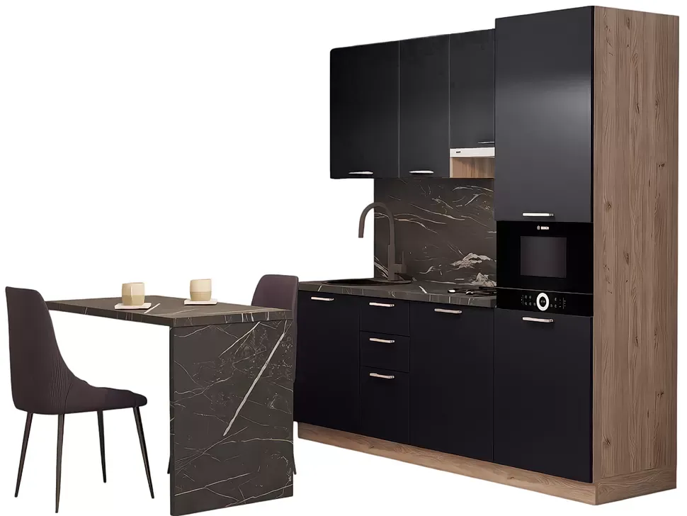 LuxeForm 38 Мм Космос Модульна кухня 2200 зі столом 1200 МДФ фасади Acryl LuxeForm Рост