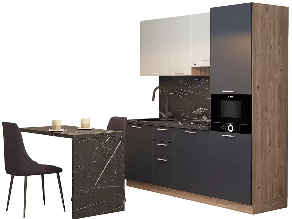 Модульна кухня 2200 зі столом 1200 МДФ фасади Acryl LuxeForm Рост фото 6