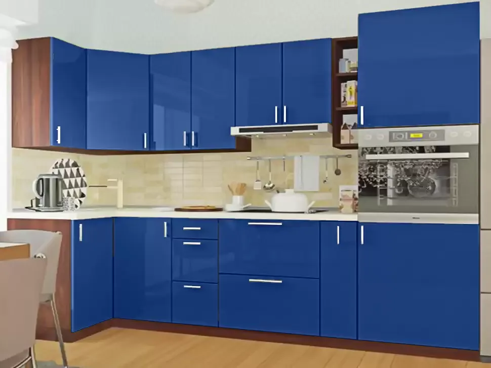 Синяя угловая кухня Color-MIX VIP-Master 2600x2140x1000