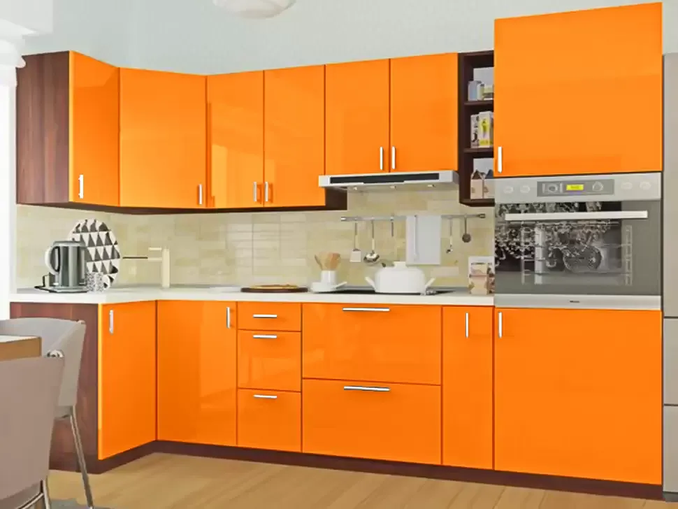 Желтая угловая кухня Color-MIX VIP-Master 2600x2140x1000