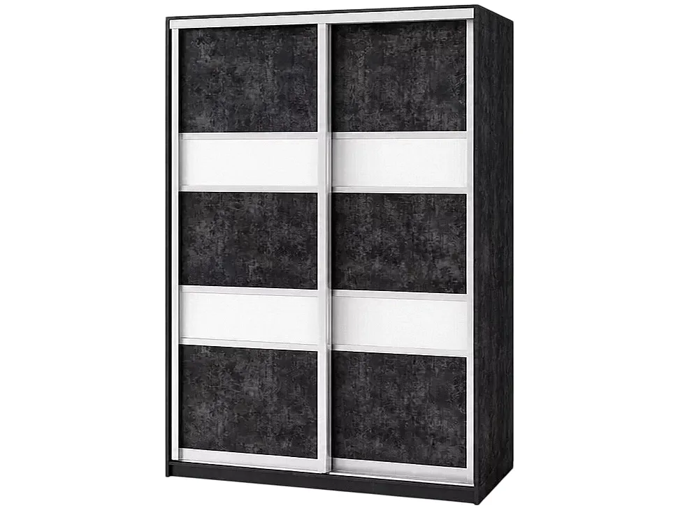 Шафа-купе Віп-Майстер зі вставками з матового скла 1200x450x2400 1,2 метри дводверна купити в Києві – Київ-Меблі™