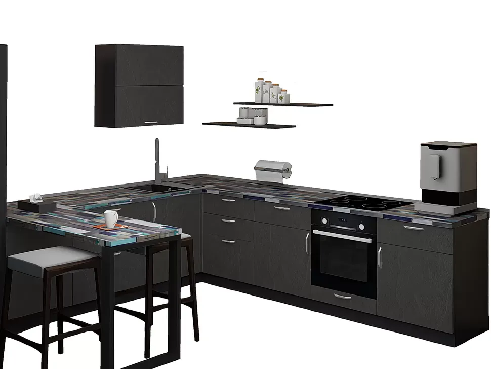 LuxeForm 38 Мм Аріан Кутова кухня 3000х2600 зі столом 1200х600 МДФ фасади Idea LuxeForm Рост