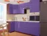 Сиреневый металлик Угловая кухня пенал Color-MIX VIP-Master 2400x2140x1000