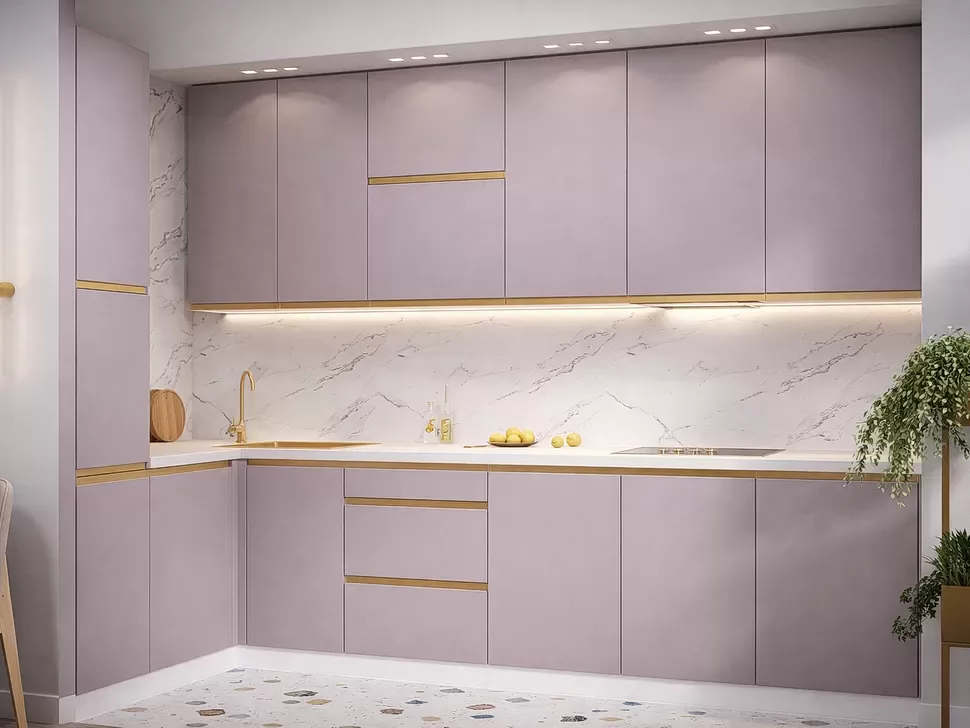 Кутова кухня Prime Lux Віп-Майстер 3,2х1,3 м меланжева