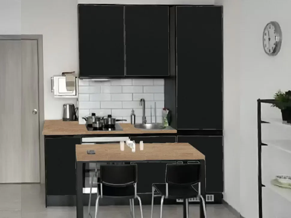 Антрацит, Дуб Сонома Угловая кухня Aльта BL SMART 2,0×1,0 м Вип-Мастер