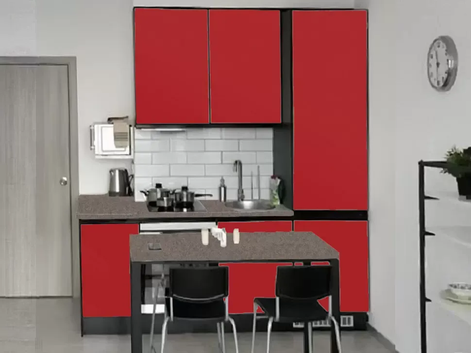 Красный, Сириус Угловая кухня Aльта BL SMART 2,0×1,0 м Вип-Мастер