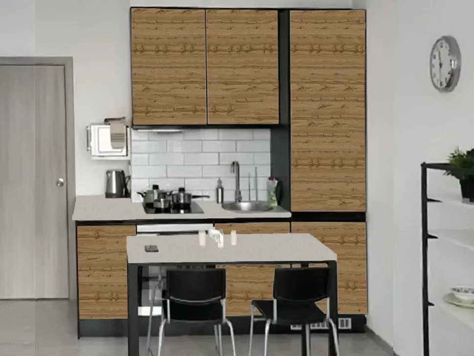 Дуб Аппалачи, Скай Светлый Угловая кухня Aльта BL SMART 2,0×1,0 м Вип-Мастер
