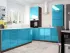 Голубая угловая кухня Color-MIX VIP-Master 2000x2140x2000