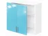 Кухонна верхня шафа сушка для посуду Колор-Мікс модуль №7 600x720x280 Віп-Майстер