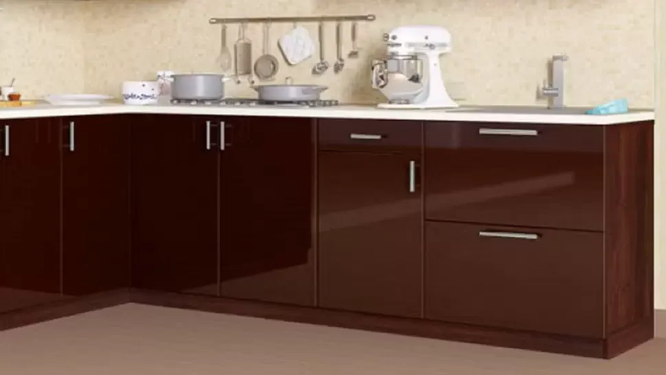 Угловая кухня Колор-Микс 2,2×2,2×2,0 м коричневая Вип-Мастер фото 3