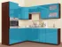 Аквамариновая угловая кухня Color-MIX VIP-Master 2200x2000