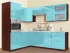 Голубой металлик угловая кухня Color-MIX VIP-Master 2200x2000