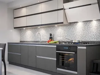 Кухня GaMa Lux 3,2 м бело-серая Вип-Мастер – купить в Киеве, от производителя, доставка, оплата, гарантия Киев-Мебель™