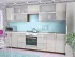 Серебристая Прямая кухня МоДа VIP-Master 3 метра витрина Серебристая Прямая кухня МоДа VIP-Master 3 метра витрина