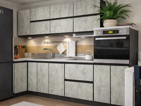 Кутова кухня Альта BL 3,0×1,0 м Віп-Майстер
