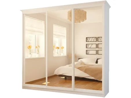 Шкаф-купе трехдверный Рим-Венециано с зеркалом Вип-Мастер 2200x450x2400 2,2 метра Шкаф-купе трехдверный Рим-Венециано с зеркалом Вип-Мастер 2200x450x2400 2,2 метра