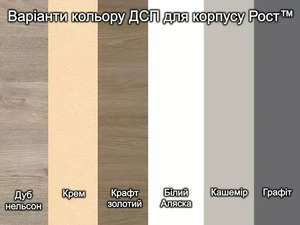 Палітра корпусу з ДСП для кухні Рост Палітра корпусу з ДСП для кухні Рост