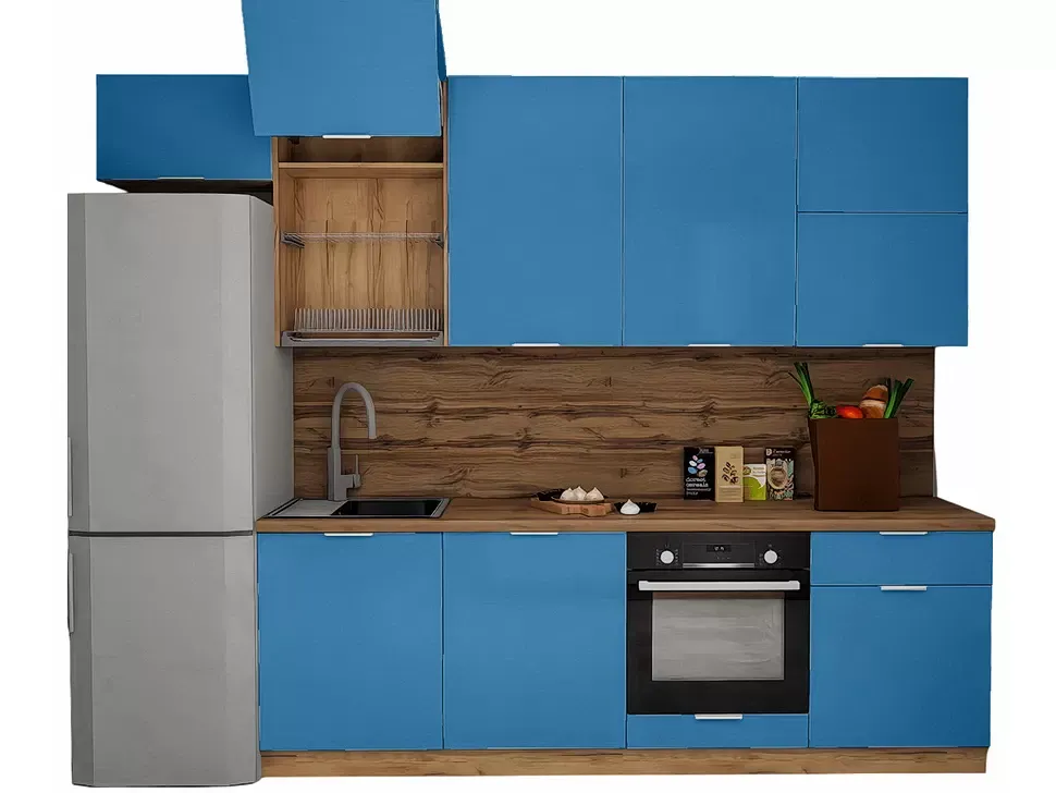 LuxeForm 38 Мм, Сапфит Модульная кухня Acryl 3 м фасады LuxeForm Рост LuxeForm 38 Мм, Сапфит Модульная кухня Acryl 3 м фасады LuxeForm Рост