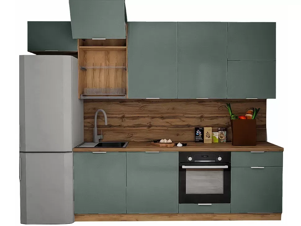 LuxeForm 38 Мм, Эвкалипт Модульная кухня Acryl 3 м фасады LuxeForm Рост LuxeForm 38 Мм, Эвкалипт Модульная кухня Acryl 3 м фасады LuxeForm Рост