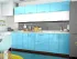 Двухцветная бело-голубая металлик кухня Color-MIX VIP-Master 2.6 метра Двухцветная бело-голубая металлик кухня Color-MIX VIP-Master 2.6 метра