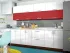 Двухцветная бело-красная металлик кухня Color-MIX VIP-Master 2.6 метра Двухцветная бело-красная металлик кухня Color-MIX VIP-Master 2.6 метра