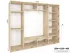 Розміри шафи-купе Фенікс з бічними полицями Стандарт 2600×2200×450 тридверна