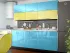 Двухцветная голубо-желтая металлик кухня Color-MIX VIP-Master 2 метра Двухцветная голубо-желтая металлик кухня Color-MIX VIP-Master 2 метра