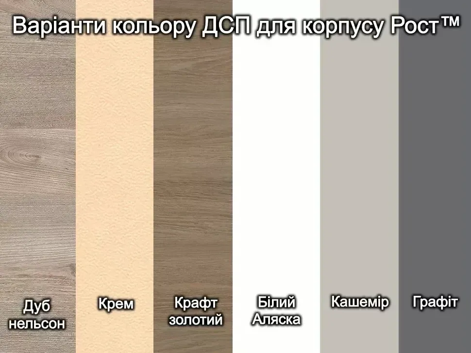 Палітра корпусу з ДСП для кухні Рост Палітра корпусу з ДСП для кухні Рост
