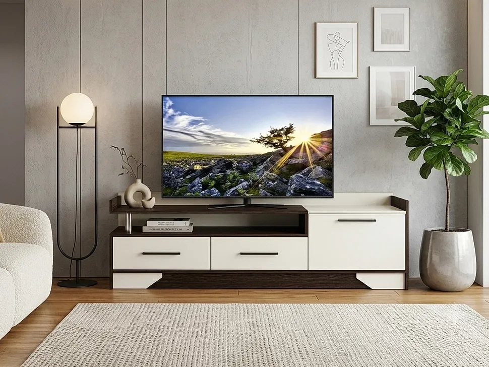 Тумба-TV под телевизор ТВ-337 Тиса Мебель венге в інтр'єрі