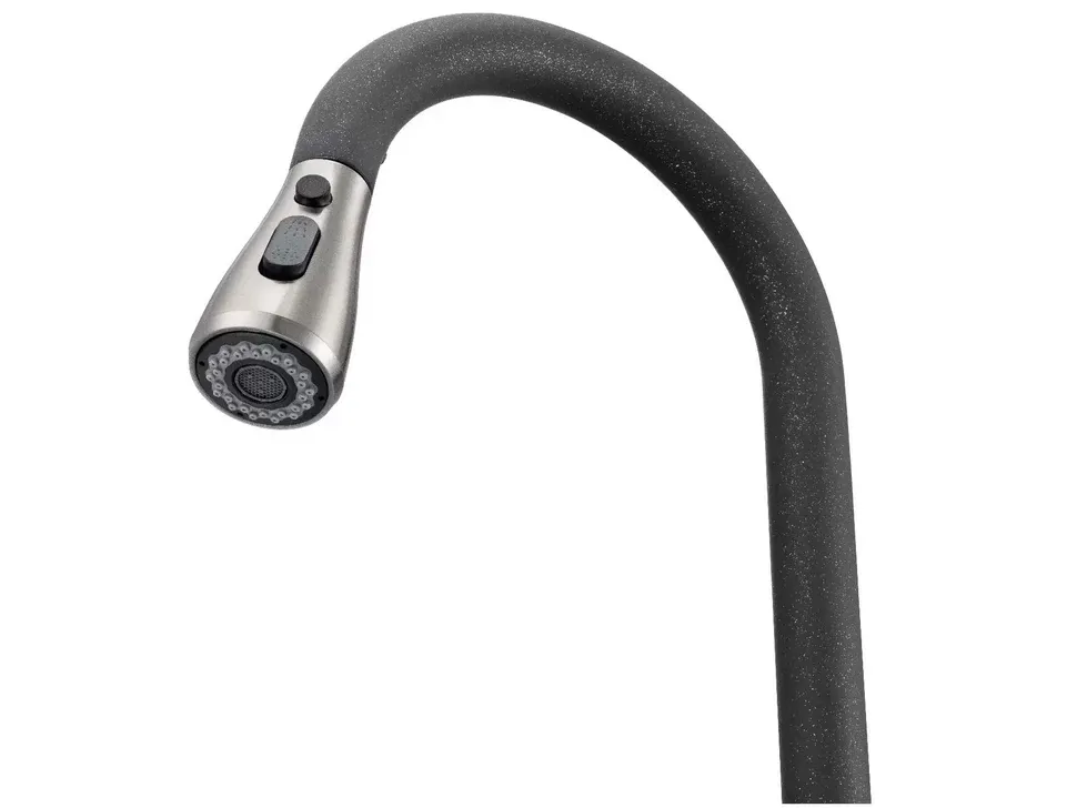 Смеситель с выдвижным изливом CAMPO Black Shine Granado фото 3