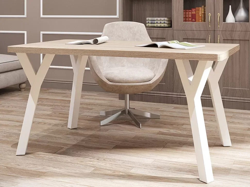 Белый прямоугольный офисный стол УНО-4 Loft мебельная фабрика Металл-Дизайн Белый прямоугольный офисный стол УНО-4 Loft мебельная фабрика Металл-Дизайн