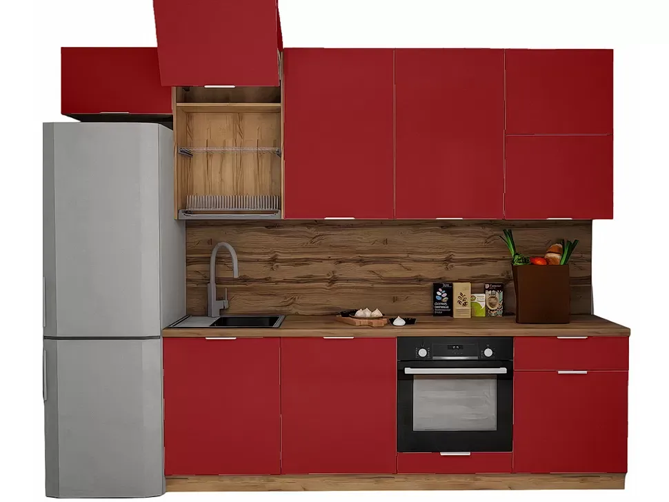 LuxeForm 38 Мм Кайєнський Перець Модульна кухня 3000 мм МДФ фасади Acryl LuxeForm Рост